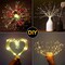 4 Pack Starburst Lights 120 LED 8 Mode Battery Operated Chandelier Star Lights with Remote, Hanging Christmas Decorations Indoor